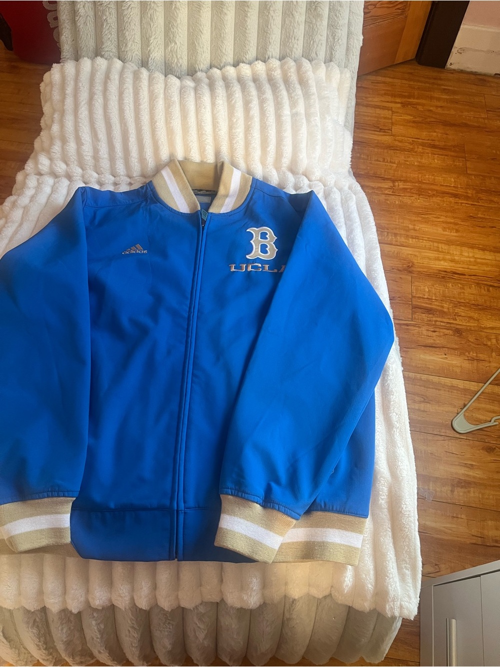 adidas Blue and Cream Athletic Pullover